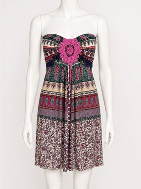 Y2K Sky Brand Boho Print Dress - Sz L